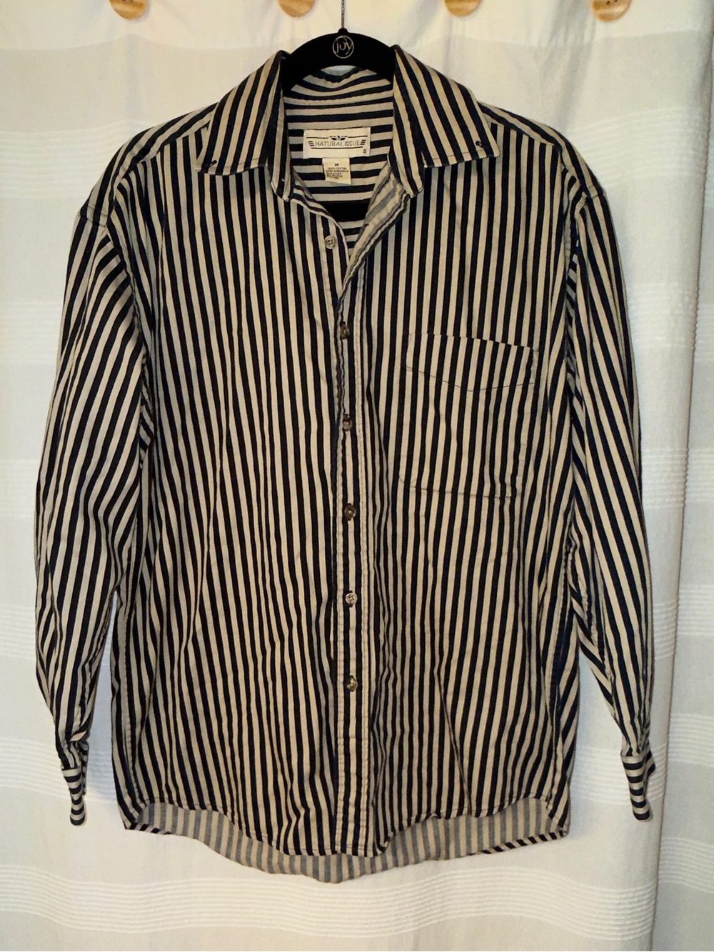 Natural Issue Tan and Navy Button-Up Shirt